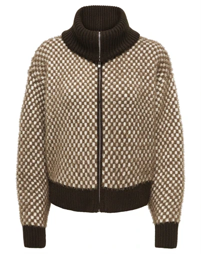 Only - ONLHaylo Zip Collar Strik - Coffee Bean